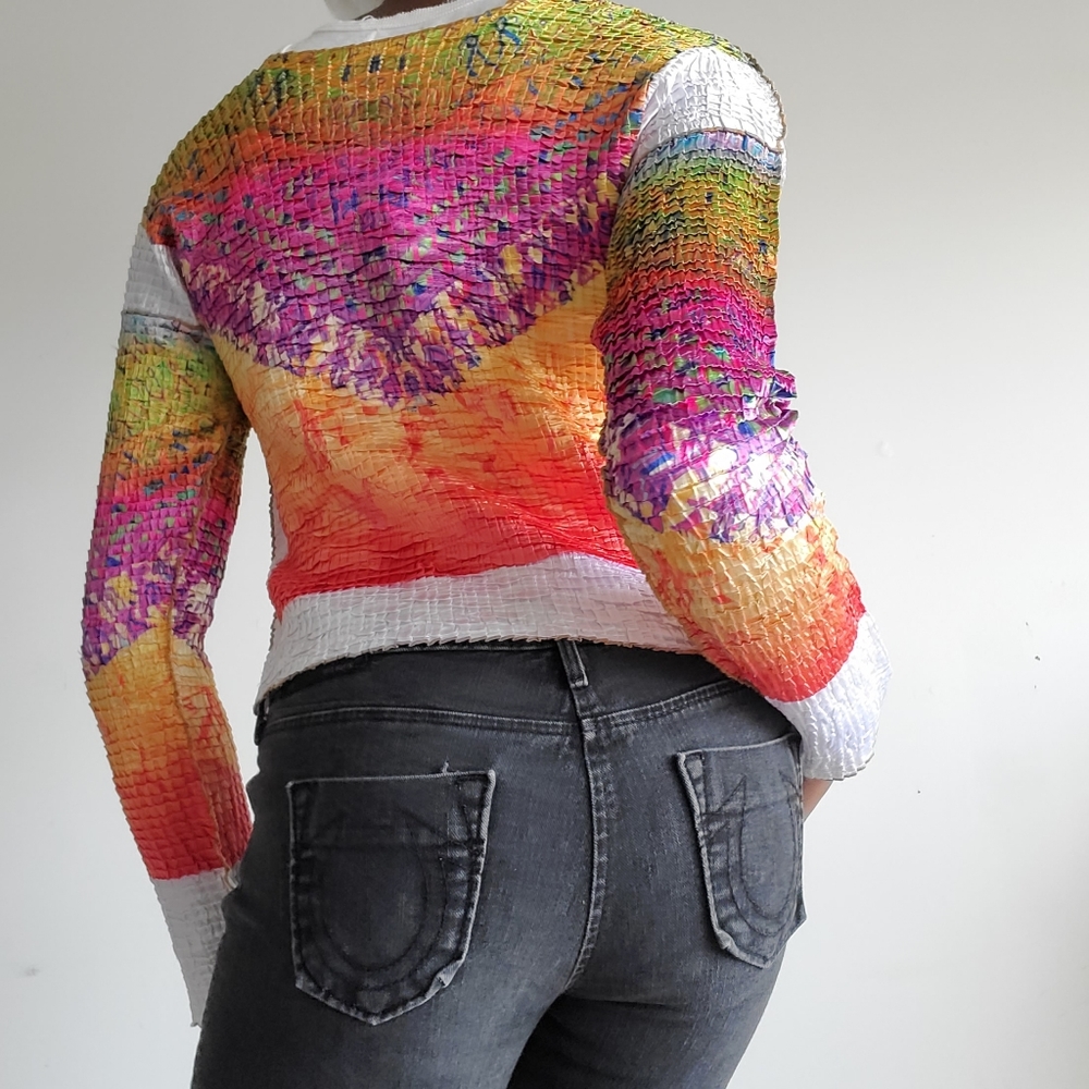 Vintage crunched long-sleeve top - Picture 2 of 3